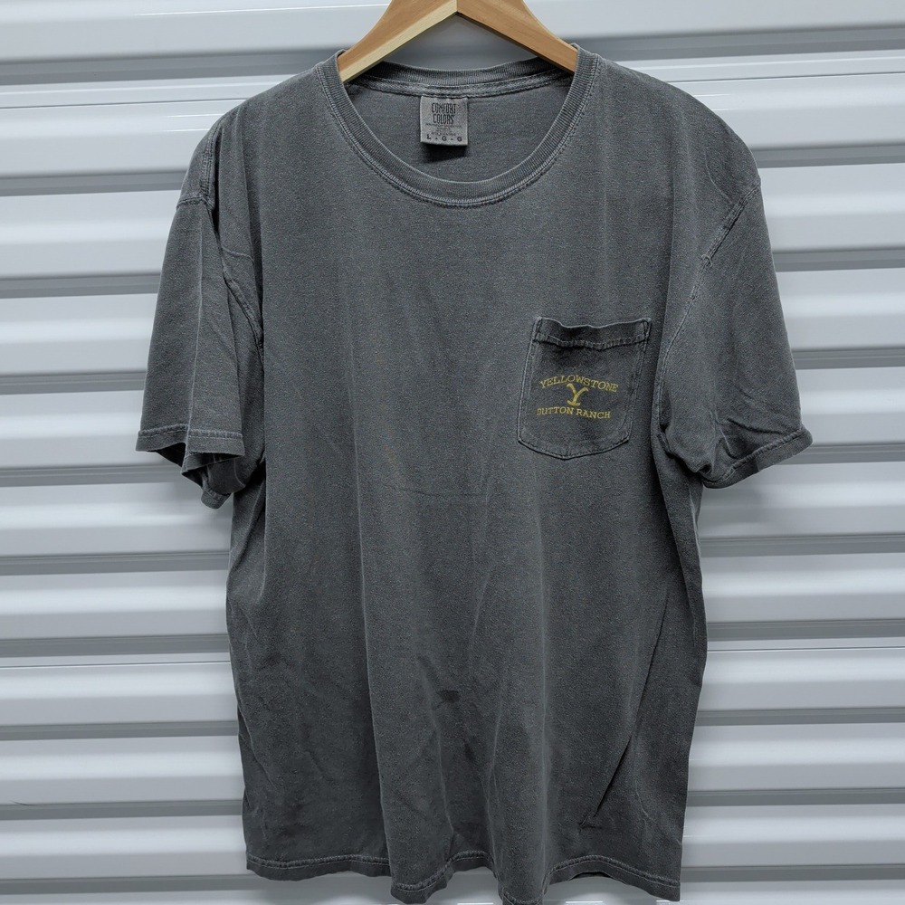 Comfort Colors Yellowstone Dutton Ranch Shirt Large Mens Gray Rip Wheeler Legend — photo 2